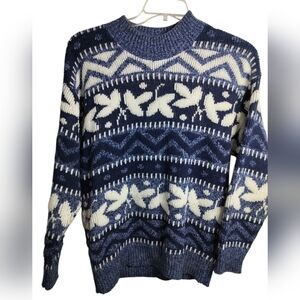 M478)Vintage Mervyns Partners Men's Knitted AcrylicCrewneck Sweater Size Medium